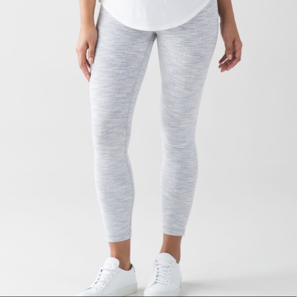 Lululemon wunder under high rise we are from space nimbus rate luon 7/8 crop